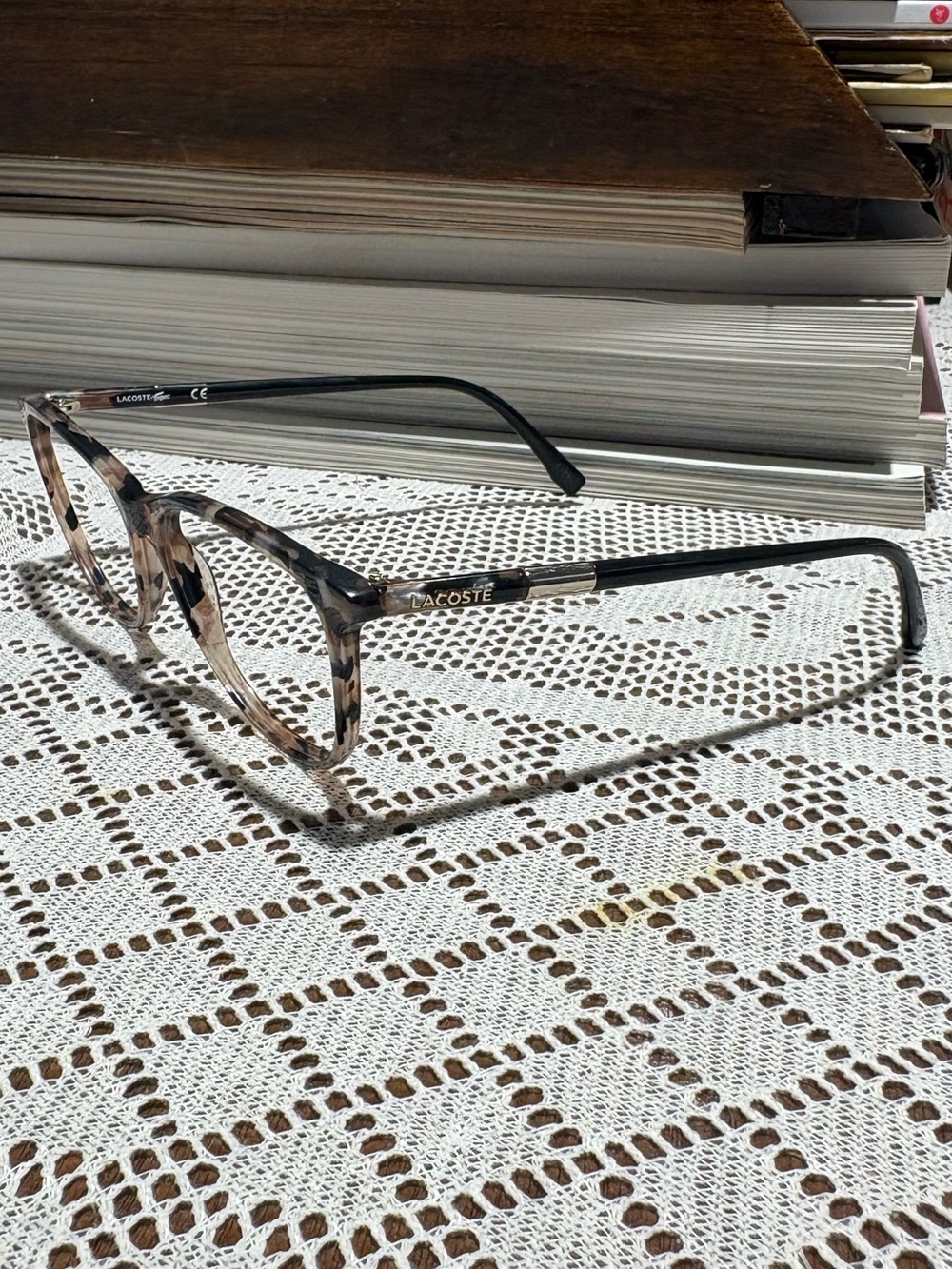 Lacoste Women's Tortoiseshell and Black Eyeglass Frames only